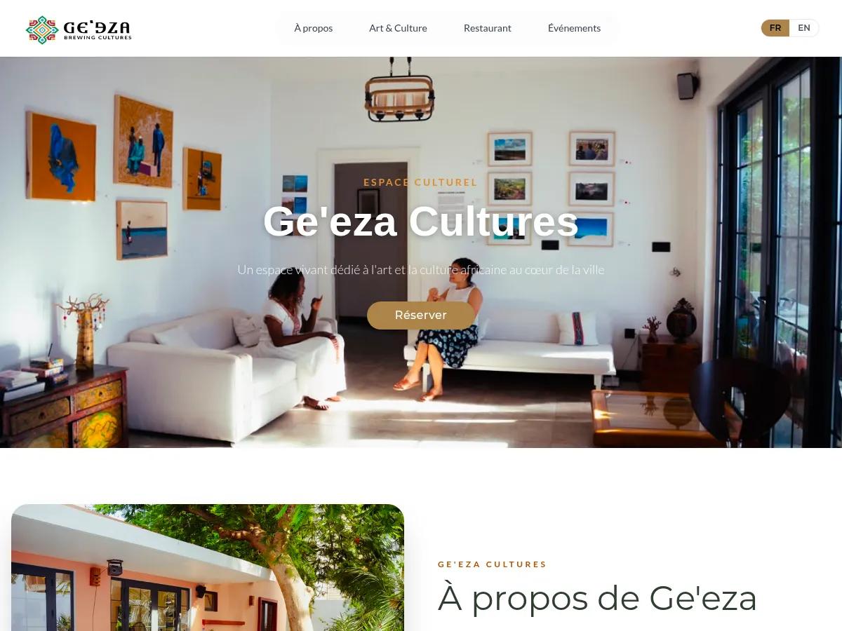 Ge'eza Cultures — Culture · Événementiel — projet livré par Kolonell
